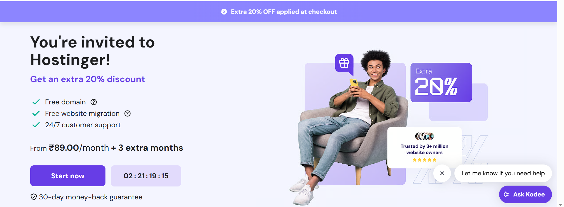 Comparison of different Hostinger plans with pricing and features – claim Hostinger coupon code & discount for maximum saving